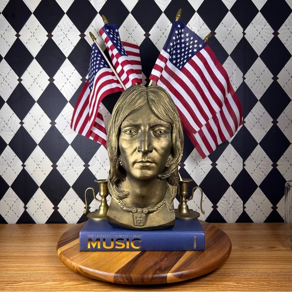 John Lennon Bust Life Size by Neal Martz – Bronze Finish Sculpture| Esco 1980 - Picture 15 of 15